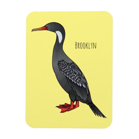 Cormoranvogel-Cartoon-Abbildung Magnet (Vertikal)