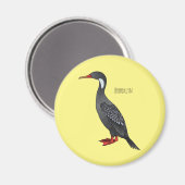 Cormoranvogel-Cartoon-Abbildung Magnet (Vorderseite/Rückseite)