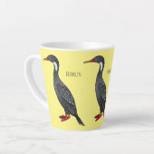 Cormoranvogel-Cartoon-Abbildung Milchtasse (Linke Ecke)