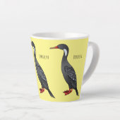 Cormoranvogel-Cartoon-Abbildung Milchtasse (Rechte Ecke)