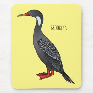 Cormoranvogel-Cartoon-Abbildung Mousepad