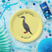 Cormoranvogel-Cartoon-Abbildung Pappteller (Party)