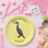 Cormoranvogel-Cartoon-Abbildung Pappteller (Party)