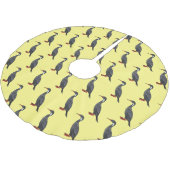 Cormoranvogel-Cartoon-Abbildung Polyester Weihnachtsbaumdecke (Schrägansicht)