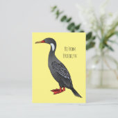 Cormoranvogel-Cartoon-Abbildung Postkarte (Stehend Vorderseite)