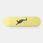 Cormoranvogel-Cartoon-Abbildung Skateboard (Horizontal)