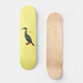 Cormoranvogel-Cartoon-Abbildung Skateboard (Vorderseite)