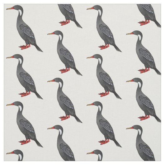 Cormoranvogel-Cartoon-Abbildung Stoff (Muster)