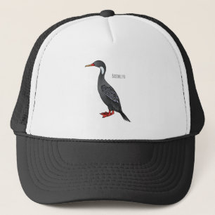 Cormoranvogel-Cartoon-Abbildung Truckerkappe