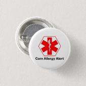 Corn Allergy Alert Button (Vorne & Hinten)
