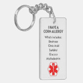 Corn Allergy Alert Schlüsselanhänger (Vorderseite links)