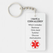 Corn Allergy Alert Schlüsselanhänger (Vorderseite)