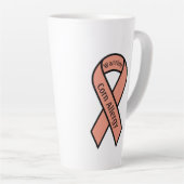 Corn Allergy Warrior Ribbon Milchtasse (Rechte Ecke)