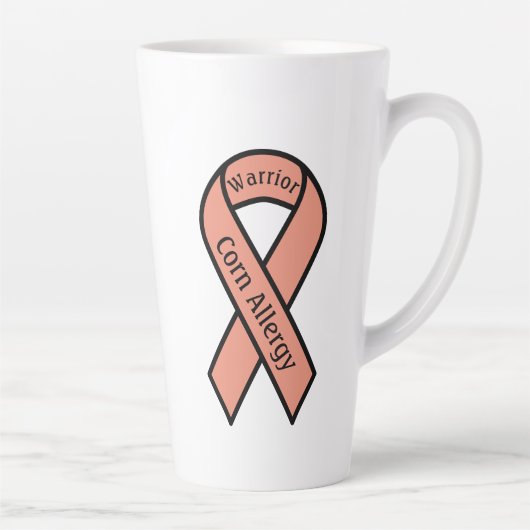 Corn Allergy Warrior Ribbon Milchtasse (Rechts)