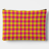 Corn and Razzmatazz Plaid Gold Pink Yellow Zubehörtasche (Vorderseite)