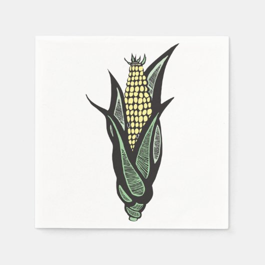 Corn Cob Paper Napkins Serviette (Vorderseite)