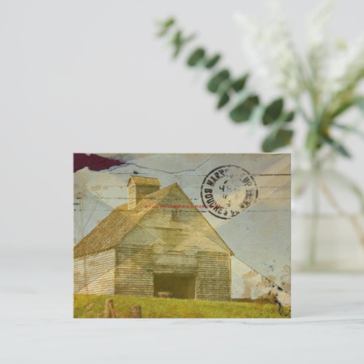 Corn Crib Postkarte (Stehend Vorderseite)