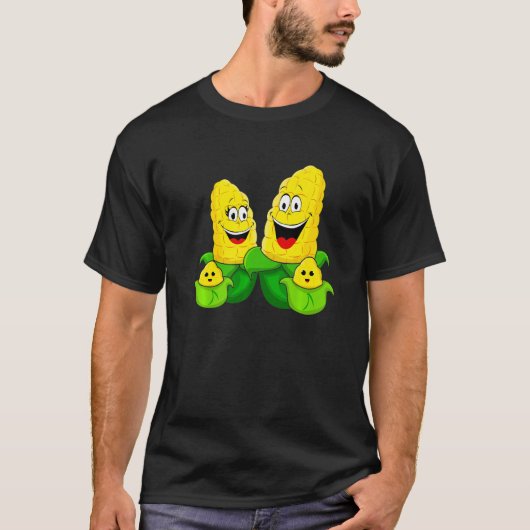 Corn Family Vegetable Vegetarian Vegan Farming   T-Shirt (Vorderseite)