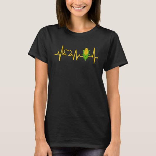 Corn Heartbeat Famer Corns Farming T-Shirt (Vorderseite)