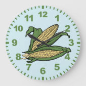 Corn Kitchen Wall Clock Große Wanduhr (Vorderseite)