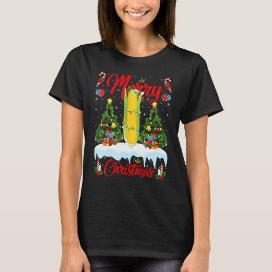 Corn Lights Xmas Tree Santa Corn Christmas 1 T-Shirt (Vorderseite)