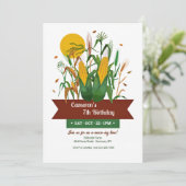 Corn Maze Birthday Einladung (Stehend Vorderseite)