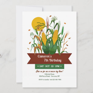 Corn Maze Birthday Einladung