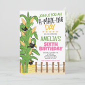 Corn Maze Girl Birthday Einladung (Stehend Vorderseite)