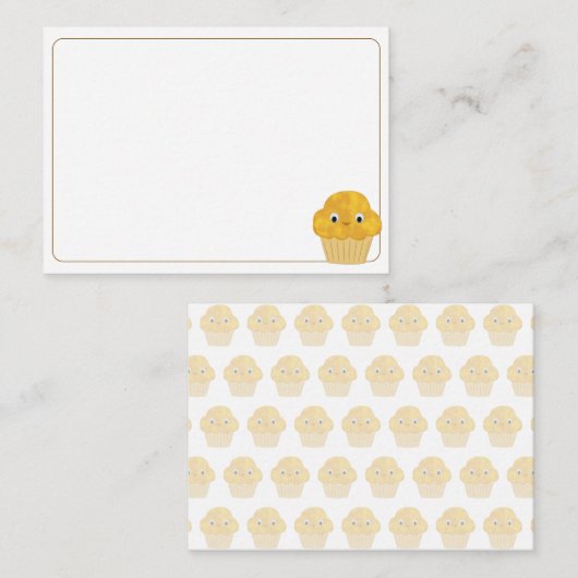  Corn Muffin Cute Drawing Blank Bordered Mitteilungskarte (Vorne/Hinten)