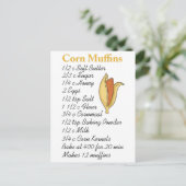 CORN MUFFINS RECIPE POSTKARTE (Stehend Vorderseite)