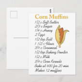 CORN MUFFINS RECIPE POSTKARTE (Vorne/Hinten)