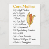 CORN MUFFINS RECIPE POSTKARTE (Vorderseite)