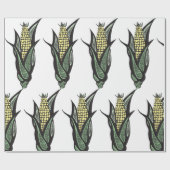 Corn on the Cob Rustic Farmhouse Vegetable Geschenkpapier (Flach)