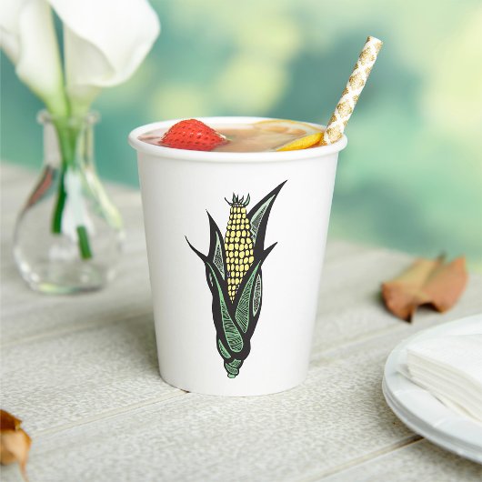 Corn on the Cob Rustic Farmhouse Vegetable Pappbecher