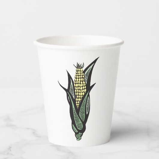 Corn on the Cob Rustic Farmhouse Vegetable Pappbecher (Vorderseite)