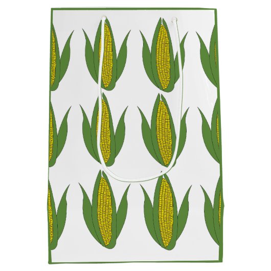 Corn Pflanze Pattern Corn Mittlere Geschenktüte (Rückseite)