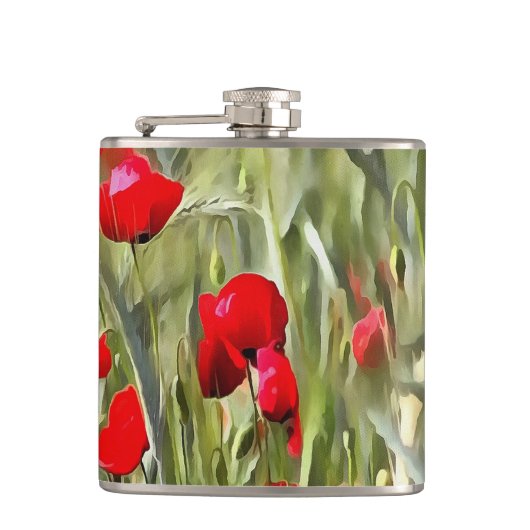 Corn Poppies Flachmann (Vorderseite)