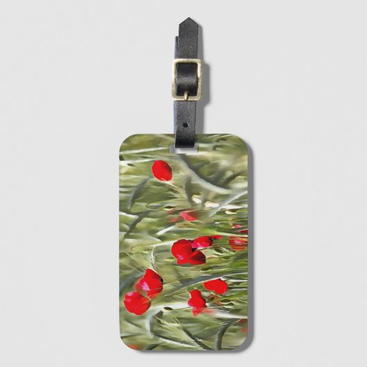 Corn Poppies Gepäckanhänger (Vorderseite Vertikal)