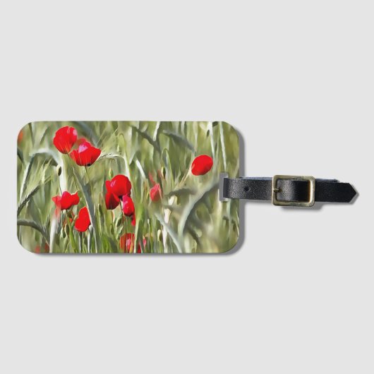 Corn Poppies Gepäckanhänger (Vorderseite (Horizontal))