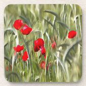 Corn Poppies Getränkeuntersetzer (Vorderseite)