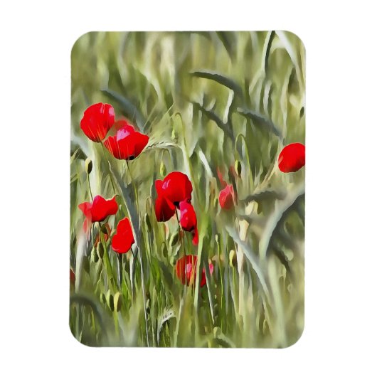 Corn Poppies Magnet (Vertikal)