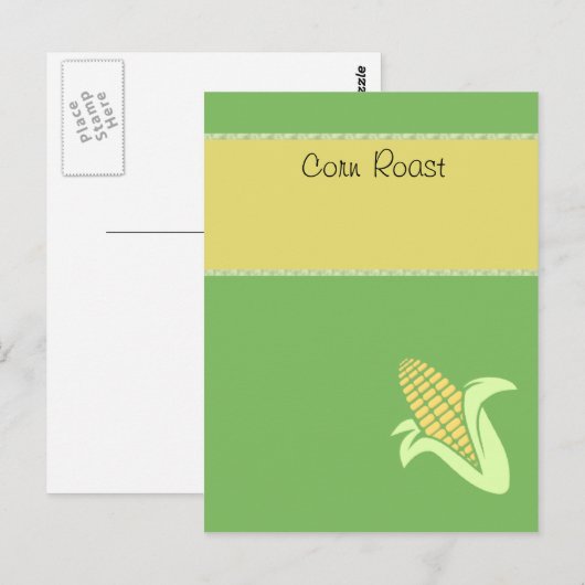 Corn Roast lädt ein Postkarte (Vorne/Hinten)