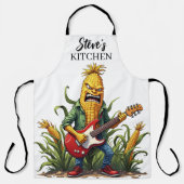 Corn Rockstar Playing Guitar Schürze (Vorderseite)