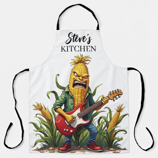 Corn Rockstar Playing Guitar Schürze (Vorderseite)