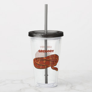 Corn Snake Orange Red Realistisch Personalisiert Acryltrinkbecher