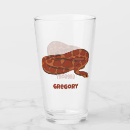 Corn Snake Orange Red Realistisch Personalisiert Glas