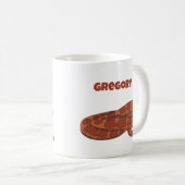 Corn Snake Orange Red Realistisch Personalisiert Kaffeetasse (VorderseiteRechts)
