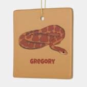 Corn Snake Orange Red Realistisch Personalisiert Keramikornament (Links)