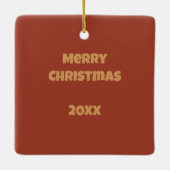 Corn Snake Orange Red Realistisch Personalisiert Keramikornament (Rückseite)