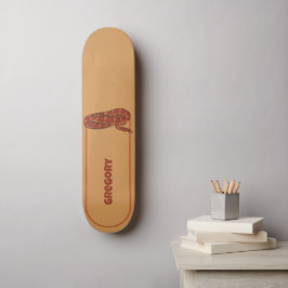 Corn Snake Orange Red Realistisch Personalisiert Skateboard